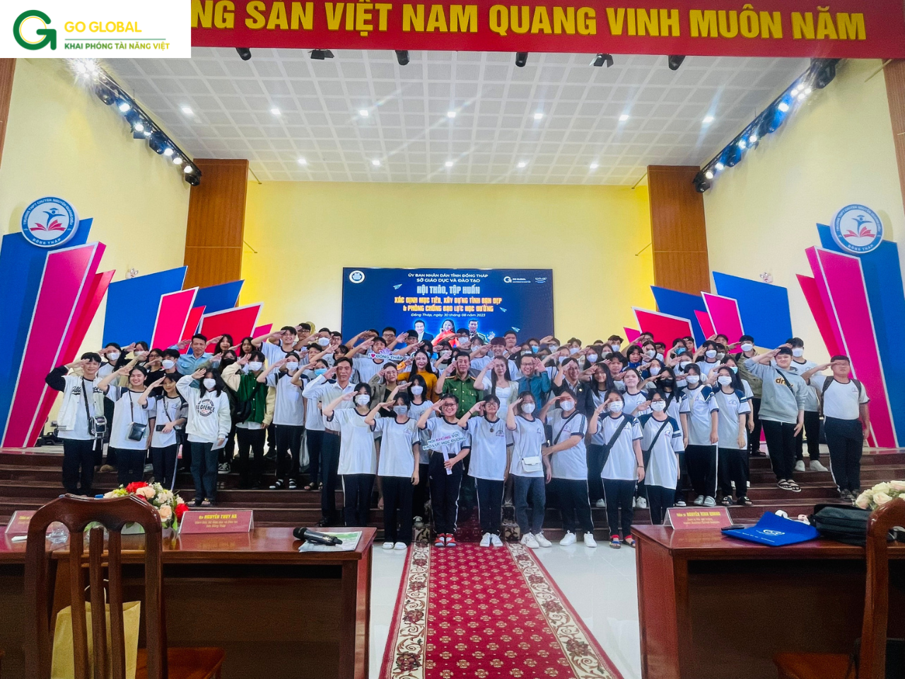 GO GLOBAL ĐỒNG HÀNH CÙNG SỞ GD & ĐT ĐỒNG THÁP TỔ CHỨC HỘI THẢO TẬP HUẤN CHO HƠN 600 HỌC SINH THPT TRÊN ĐỊA BÀN TỈNH